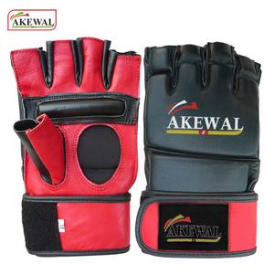 Guantes de MMA y Grappling de cuero de vaca de alto rendimiento para entrenamiento y competición con empuñaduras - Product Image 6