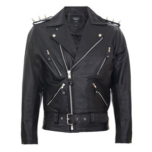 Chaqueta de cuero de imitación de Pu para motocicleta de motorista clásico para hombres y mujeres Blazer Slim Fit chaquetas de cuero de moda - Product Image 1