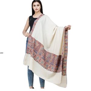 Chales estampados de gran tamaño para mujer, chales de lujo de alta calidad, hecho en Pakistán, chal de Cachemira para todas las estaciones, diseño de frontera - Product Image 2
