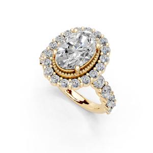 แหวนเพชรประกายแบบคลาสสิก AIENR-153สำหรับผู้หญิงสำหรับการมีส่วนร่วมในทองคำขาวหรือทองคำขาวและสีขาวทองและสีโรสโกลด์ - Product Image 5