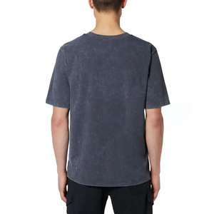 Meilleure qualité pour hommes lavé à l'acide doux surdimensionné tricoté haut de fitness à col rond conception personnalisée en détresse caractéristique numérique haut tendance - Product Image 6