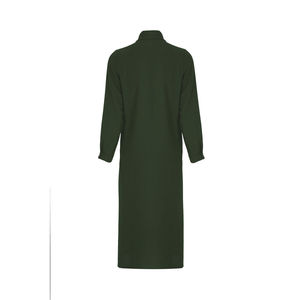Abaya zippée droite respirante pour femmes adultes Green Moments avec fentes décoratives - Product Image 3