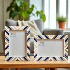 Handcrafted Resin Inlay Hypno Dream Chevron Pattern Modern Creative Stylish Photo Frame Tabletop Display Rotating <b>Paddles</b> Home - Product Image 3