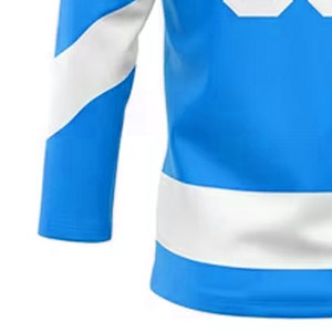 Jersey de hockey de manga corta impreso por sublimación personalizado barato de fábrica estilo Retro Boxy Jersey de hockey sobre hielo de gran tamaño - Product Image 6