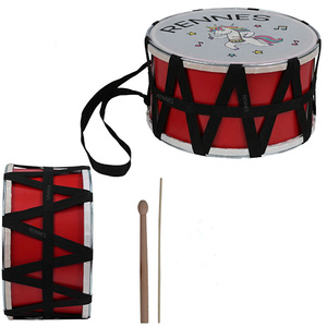 Tambor Infantil de Diseño Personalizado Rennes DVL-33RD - Instrumento de Percusión Orff de 30 cm (12 pulgadas) - Product Image 3