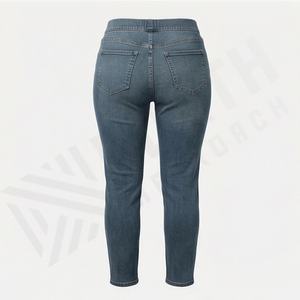 Jeans Elásticos para Mujer, Cintura Ancha, Mezclilla, Talle Medio, Pantalones de la Mejor Calidad, Diseño Personalizable, Jeans para Mujer Adulta - Product Image 2