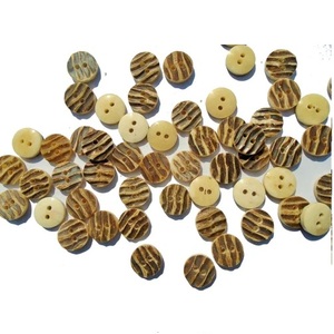 กระดุมกระดูกกวางควาย/กระดุมกระดูกกวางกระดูกวัว/กระดุมกระดูกธรรมชาติสำหรับเสื้อผ้า - Product Image 1