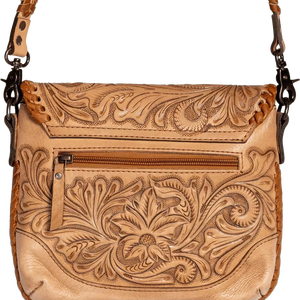 Bolsa de sillín Vintage de cuero con herramientas personalizadas para mujer, estilo bohemio, mango único, estampado Floral, diseño occidental único para otoño - Product Image 2