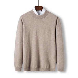 Pull-over tricoté d'hiver personnalisé pour hommes, respirant, épais, crochet en laine avec manches longues et décoration avec logo - Product Image 2