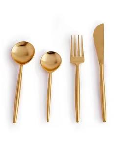 Ensemble de couverts en métal au design créatif, 5 pièces, couleur or, acier inoxydable, couverts pour salle à manger, hôtel, fourchette, couteau, cuillère - Product Image 4