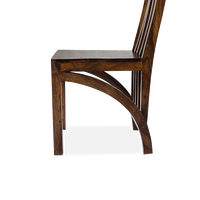 Chaise de jeu multifonctionnelle Pindel Handicrafts en bois de sheesham massif, design mid-century, siège rembourré, confort optimal, garantie à vie