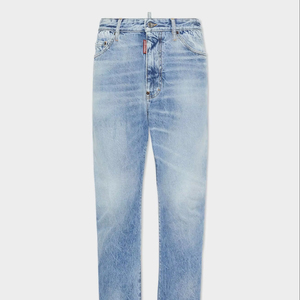 Pantalones vaqueros de algodón 100% lavados con ácido para hombre, transpirables, lavables, ecológicos, con botones de cremalleras para primavera, verano, invierno - Product Image 1