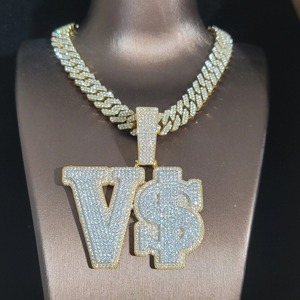 Collier Miami Cuban Link en or jaune massif 18 carats personnalisé, serti de pierres naturelles, chaîne pour rappeurs tendance certifiés, cadeau pour homme - Product Image 2