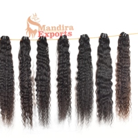 Rambut Asli India Keriting Alami 100% Tanpa Kusut Tanpa Rontok Ujung Rambut Tunggal Ekstensi Rambut Manusia