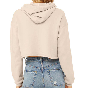 Top corto transpirable para mujer, sudaderas con capucha de lana de manga larga, Sudadera con capucha para mujer, Top corto sólido personalizado, Sudadera con capucha 2026 - Product Image 6