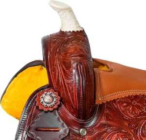 Selle Western de haute qualité fabriquée à la main, parfaite pour l'équitation sur sentier et au ranch avec cuir durable - Product Image 3