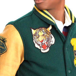 Veste d'hiver en gros Top vente en ligne Meilleur prix Veste Lettermen Service OEM Veste Lettermen quantité minimale de commande bas teint uni - Product Image 6