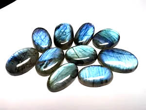Cabujón de labradorita azul de alto grado Natural, forma ovalada, gemas sueltas de piedra llamativa pulida suave para hacer joyas de plata - Product Image 3