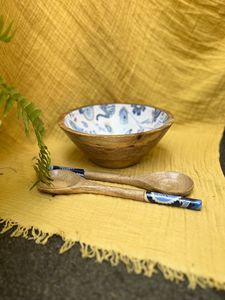 ชุดชามพร้อมช้อนสำหรับใช้ในบ้านและงานปาร์ตี้ชุดถ้วยน้ำจิ้มไอศครีมขนาดใหญ่2ชิ้นจากงานฝีมือ HF - Product Image 4