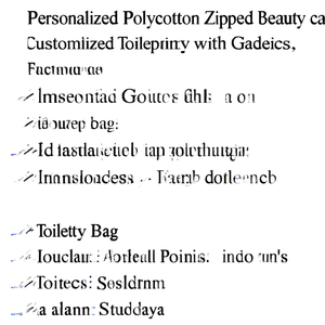 Beauty Case Personalizzato in Policotone con Cerniera, Borsa da Toilette Personalizzabile con Accessori - Product Image 3