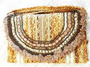 Sac à main d'embrayage pour femmes de haute qualité avec pompon et fleur blanche de l'Inde pour la mode à la mode au prix de gros - Product Image 5