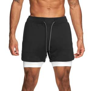 Pantalones Cortos Deportivos 2 en 1 para Hombre, de Secado Rápido y Transpirables, con Cintura Alta y Cierre con Cordón, con Capa Interior de Compresión Integrada - Product Image 5