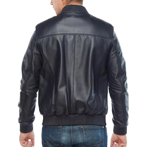 La mejor chaqueta de invierno 2025 para hombre, venta al por mayor, cuero de vaca, estilo motorista, soporte, Material de lona genuino, último diseño, aspecto de Bombardero - Product Image 5