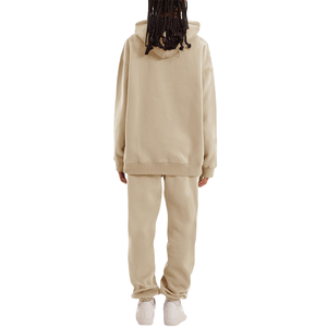 Custom Designer Women's Winter High Quality Cotton Fleece Hoodie Sweatpants Set Oversized Drop Shoulder <b>Tracksuit</b> Quick Dry - Product Image 2