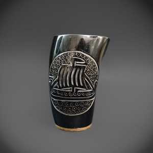 แก้วช็อตควายธรรมชาติทำด้วยมือทำด้วยมือมีโลโก้ตามสั่งดีไซน์แบบ100% สำหรับเบียร์วิสกี้เครื่องดื่มอื่นๆ - Product Image 4