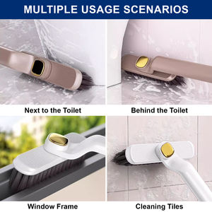 <span class=keywords><strong>Brosse</strong></span> de Nettoyage <span class=keywords><strong>Rotative</strong></span> Multifonction 2-en-1 pour Salle de Bain Fenêtre Mur <span class=keywords><strong>Sol</strong></span> Fente Poils Durs Solution économique - Product Image 4