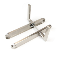 Emuca España Juego de Tiradores de Puerta Interior Perth Níquel Satinado Aluminio y Zamak Placa 43x250mm Modelo 9170951