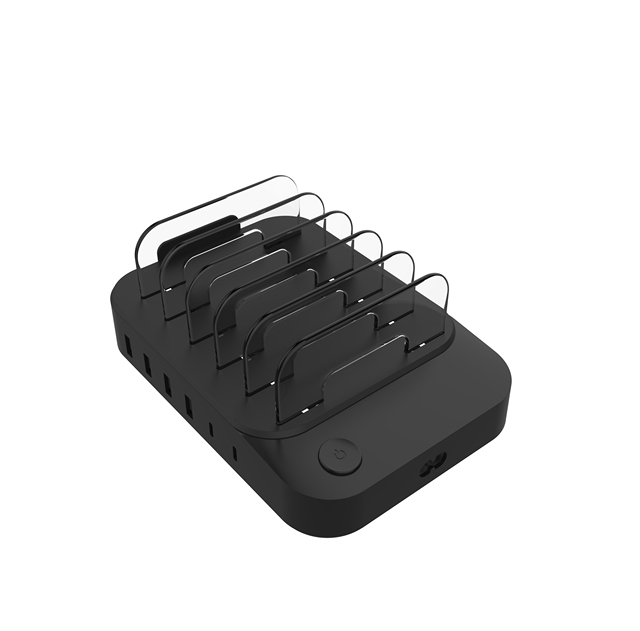 Desktop Organizer 60W Usb Charging Dock Station 6 Port Usb Charging Station with 2 USB-C Ports for Home Office