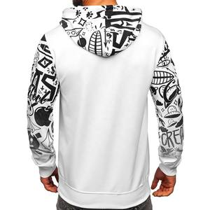 Venta al por mayor Unisex de gran tamaño impermeable liso teñido otoño sudaderas hombres manga regular algodón sudaderas con capucha pulóver - Product Image 2