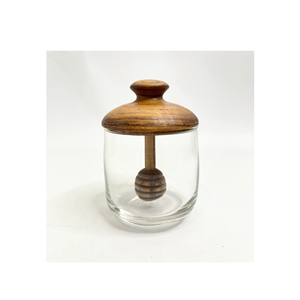 Tarro de 100ml y 200mL, caja hexagonal para miel, tarro para miel con tapa de madera y cuchara, forma redonda - Product Image 5