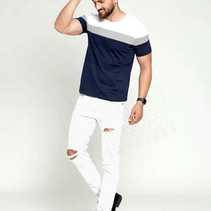 Wholesale High Quality Men's T-shirts Custom Jersey <b>Fabric</b> Breathable Plus Size Oversized - Product Image 4