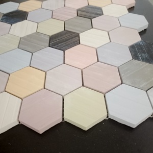 รูปหกเหลี่ยม2นิ้วสุดหรูกระเบื้องโมเสคเซรามิคพอร์ซเลนสีเต็มตัวสำหรับผนังและพื้น - Product Image 3