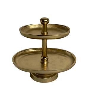 Finest Quality Aluminium 3-Tier Eco-Friendly <b>Cake</b> Stand Rough Gold Finish White Royals CS024 for <b>Wedding</b> Party Dessert Display - Product Image 4