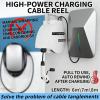 Nouveau Enrouleur de Câble de Chargeur CA Rétractable Automatique Longood pour Véhicules Électriques, Compatible Universel pour la Recharge à Domicile, Recharge de Véhicules à Énergie Nouvelle, OEM, Économique