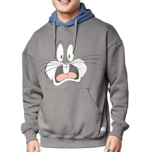 เสื้อมีฮู้ดแบบสวมหัวมีฮู้ดผ้าเทอร์รี่พิมพ์ลายแอบสแตรกต์แบบลำลองใส่ได้ทุกฤดู - Product Image 4