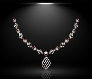 Luxe 10K 18K or blanc/jaune Miossanite diamant ensemble de bijoux colliers de mariage boucles d'oreilles pour les fêtes fiançailles en acier inoxydable - Product Image 3