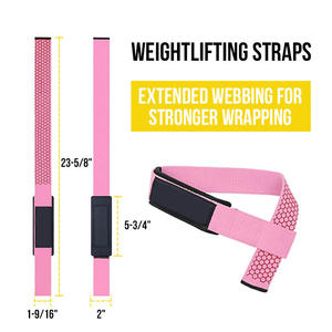 Hot Sale Custom Logo Pink Neoprene <b>Wrist</b> Strap Adjustable Strong Gymnastic Fitness <b>Weight</b> Lifting Training Equipment Heavy Duty - Product Image 3