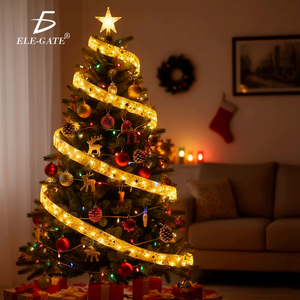 5 Metri di Nastro Luminoso in Tessuto con Anima in Filo Metallico e Luce LED Calda, Realizzato in Plastica Resistente - Product Image 5