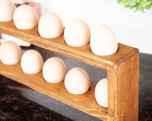 PORTE-OEUFS EN BOIS DE HAUTE QUALITÉ HIP POUR LA CUISINE DE LA FERME et le plateau d'oeufs de cuisine d'utilisation du marché pour la sécurité des oeufs de Keed - Product Image 6