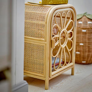 Flower baby closet <b>drawers</b> for children room decor folding <b>rattan</b> wardrobe sustainable clothing cabinet - Product Image 2