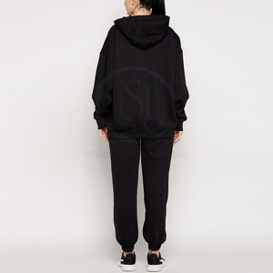 Conjunto Deportivo de Invierno Personalizable para Mujer, Talla XL, con Capucha y Patrón Sólido, Estilo Casual de 2 Piezas para Uso Diario, Venta Directa de Fábrica - Product Image 3