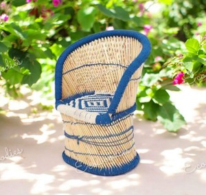 Silla tradicional de mimbre de bambú Natural hecha a mano ecológica Sarkanda, silla de una sola pieza Multicolor para sala de estar de jardín - Product Image 6