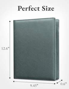 ผลงานการนำเสนอ A4หนัง PU แบบมืออาชีพพร้อมที่ใส่คลิปหนีบกระดาษและช่องใส่นามบัตรสำหรับการประชุมการประชุม - Product Image 4