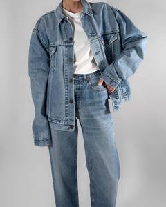 Stylish <b>Women's</b> Customizable Denim <b>Jacket</b> with Custom Logo Cozy Fur Trim Distressed Look <b>for</b> Winter Wear - Product Image 6