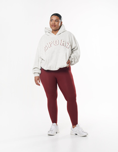 100% algodón gris Marga Berry Drop Shoulder Sudadera con capucha deportiva de gran tamaño para mujer Sudaderas con capucha antiarrugas y transpirables Sudaderas con cremallera para mujer - Product Image 4