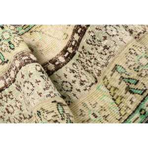 Turkish 1.8x8.3 ft Rug, <b>Runner</b> Vintage Rug, <b>Green</b> Brown Camouflage Rug - Product Image 5